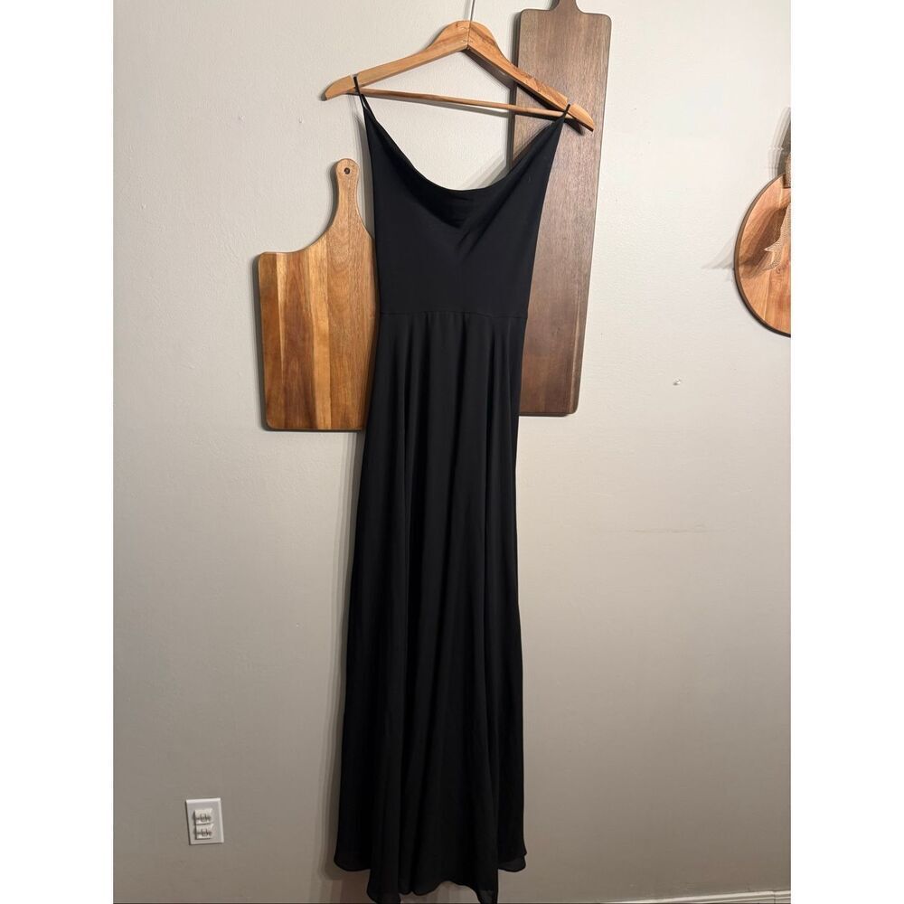 Lulus Black Sleeveless Charming Endearment Lace-Up Trumpet Maxi Dress Size Small